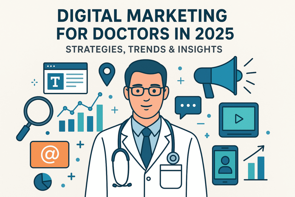 'Digital Marketing for Doctors in 2025: Strategies, Trends & Insights'."